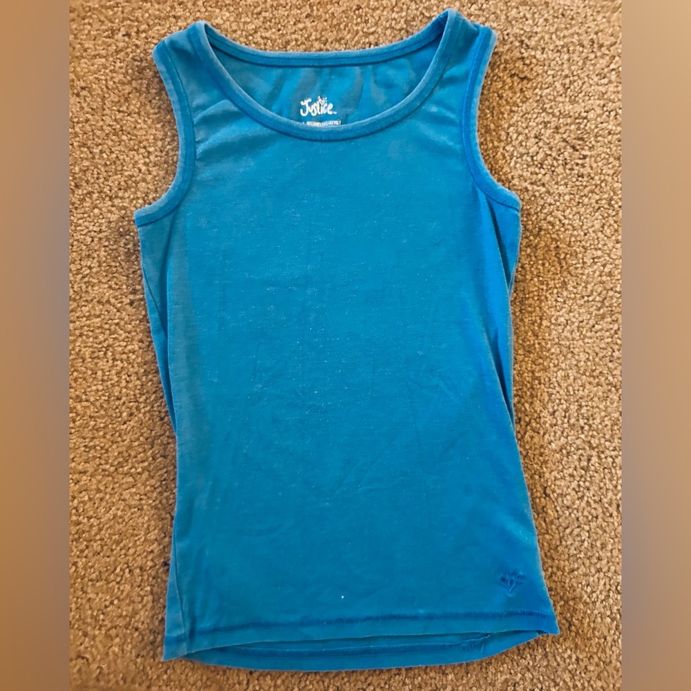 Dark blue Justice girls size 8 tank top